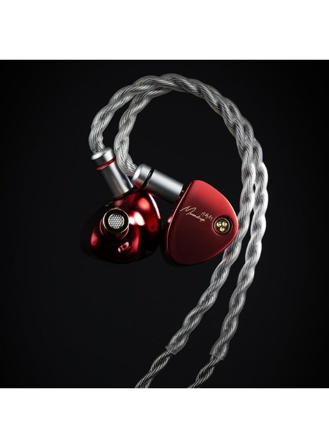 Moondrop ARIA 2 RED in-Ear Headphone with 0.78 2 Pin Cable Replaceable Plugs 3.5/4.4mm Earphone (Red) - Image 3